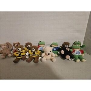 Build A Bear McDonalds Lot of 12 Mini Stuffed Plush Happy Meal Toys Bear Frog